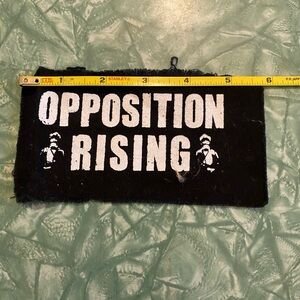 Punk Rock “Opposition Rising” Black Cloth Patch